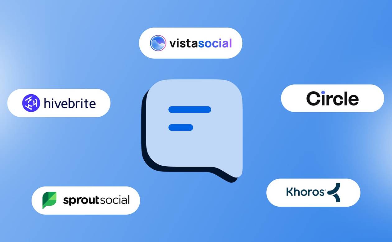 An illustration showcasing the top community management tools.