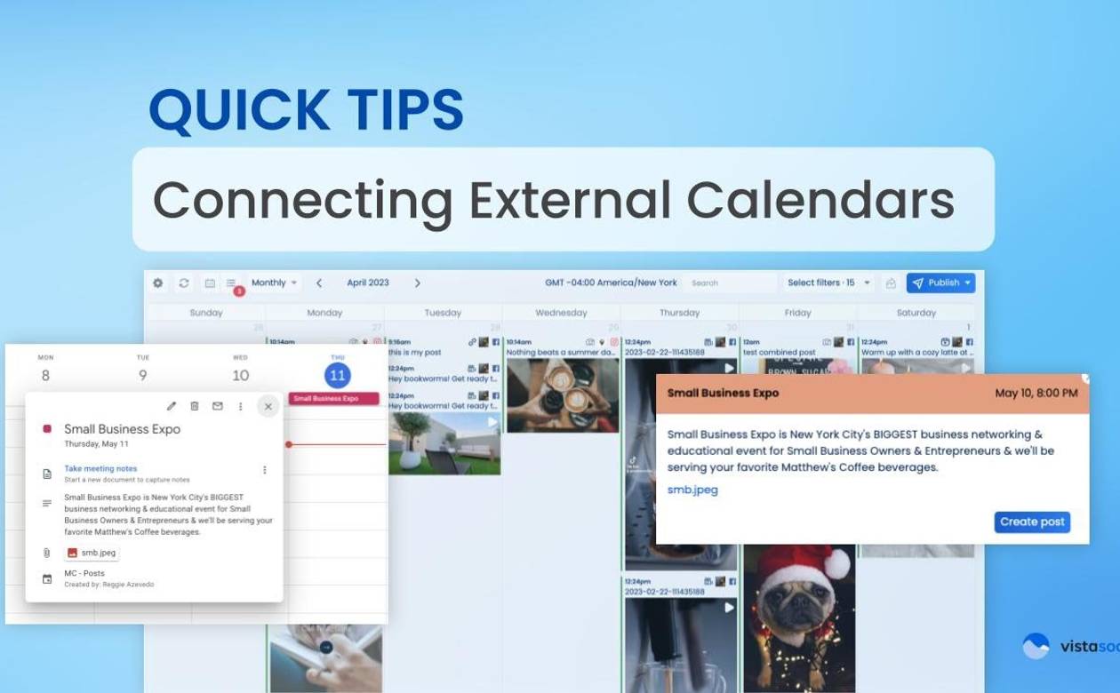 Connecting External Calendars to Vista Social (Google Calendar, iCal, ICS)