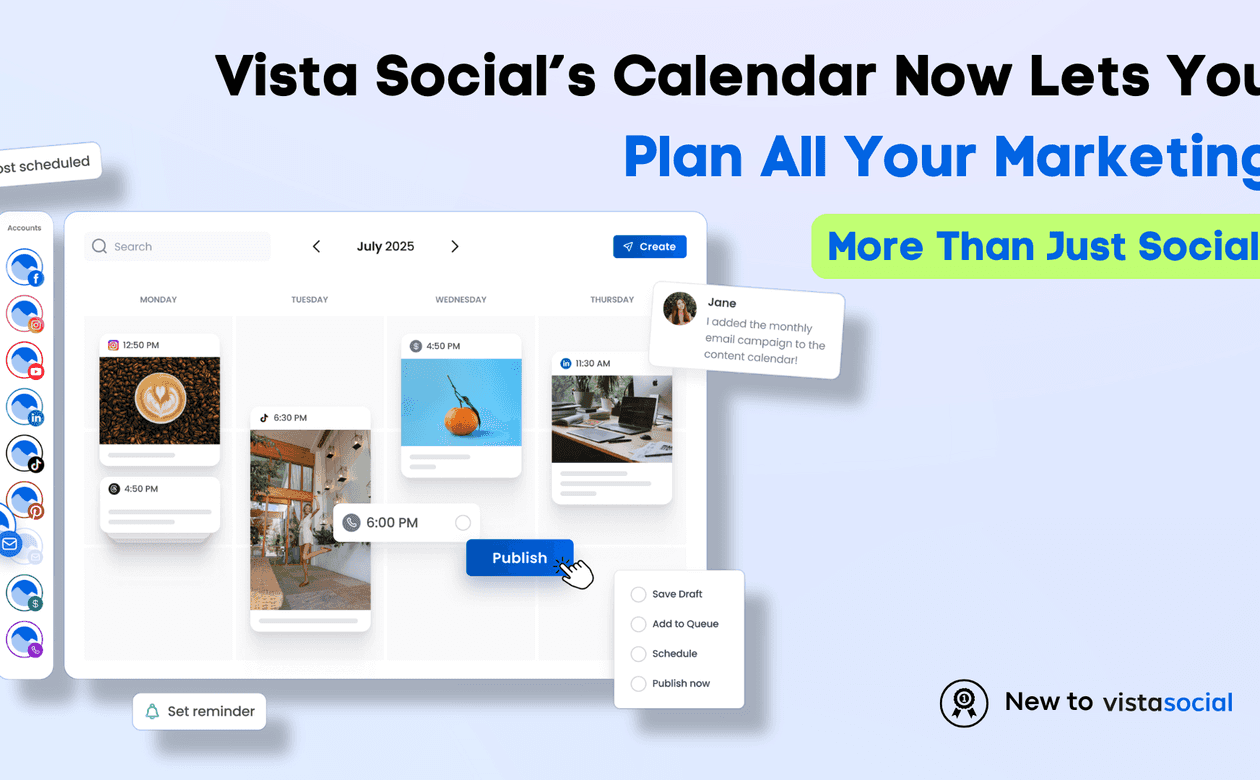 Vista Social Calendar banner