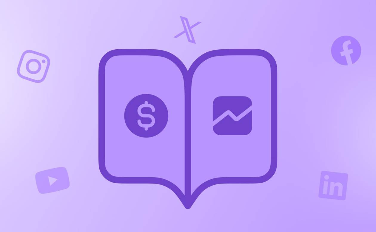 An illustration of a playbook showcasing brand financials.