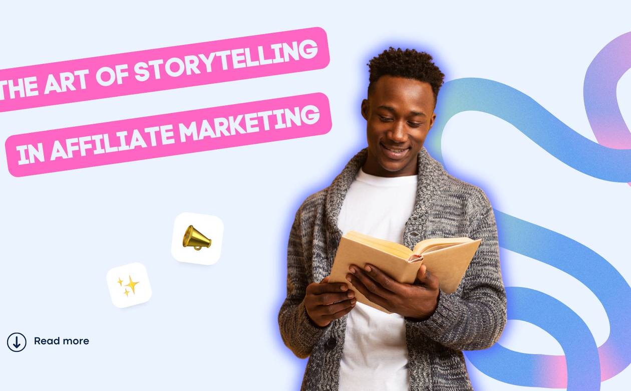 The Art of Storytelling in Affiliate Marketing man reads a book