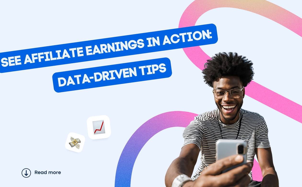 See Affiliate Earnings in Action. Man takes a selfie on his cellphone.