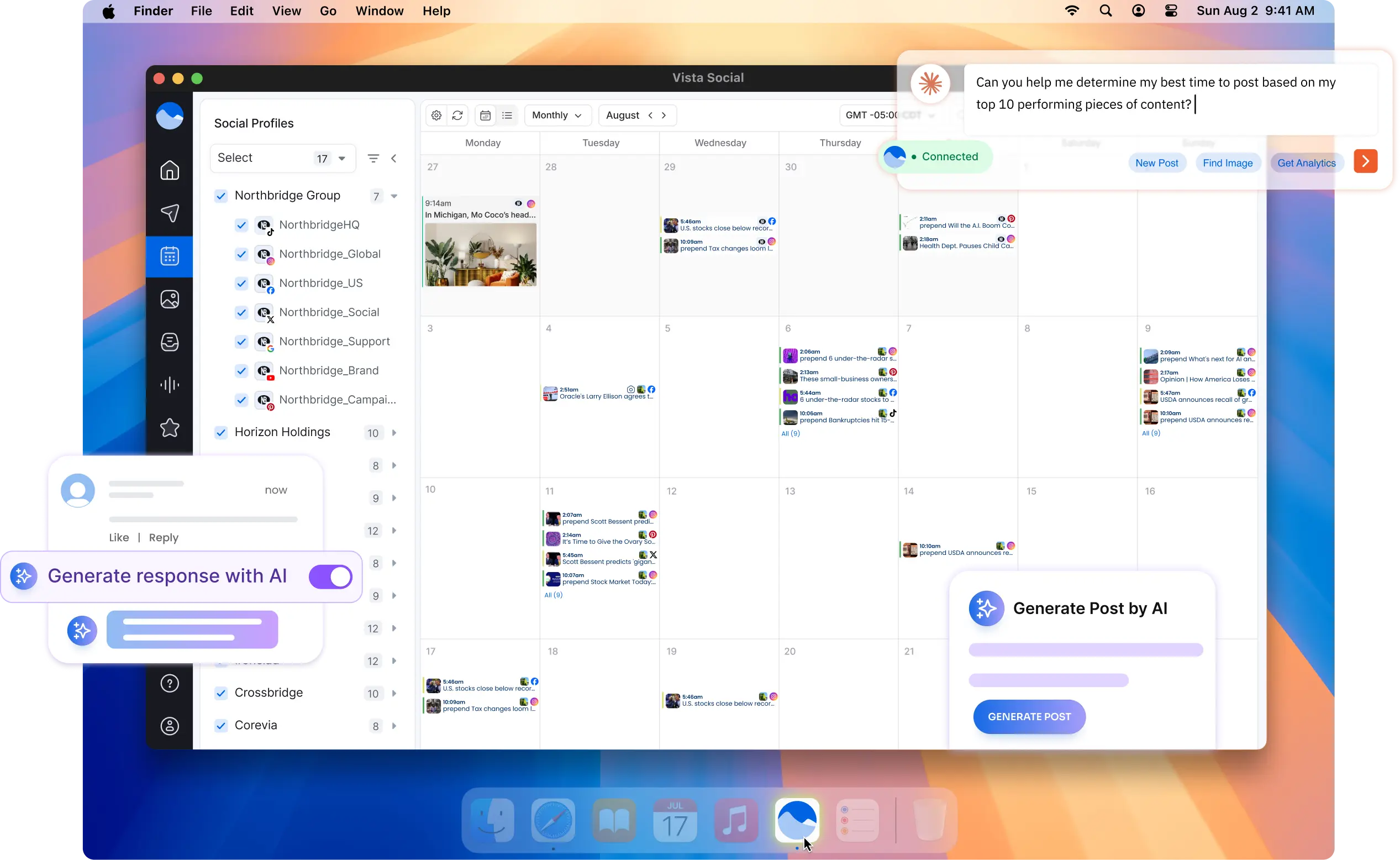 Vista Social on desktop for Mac and Windows Apple