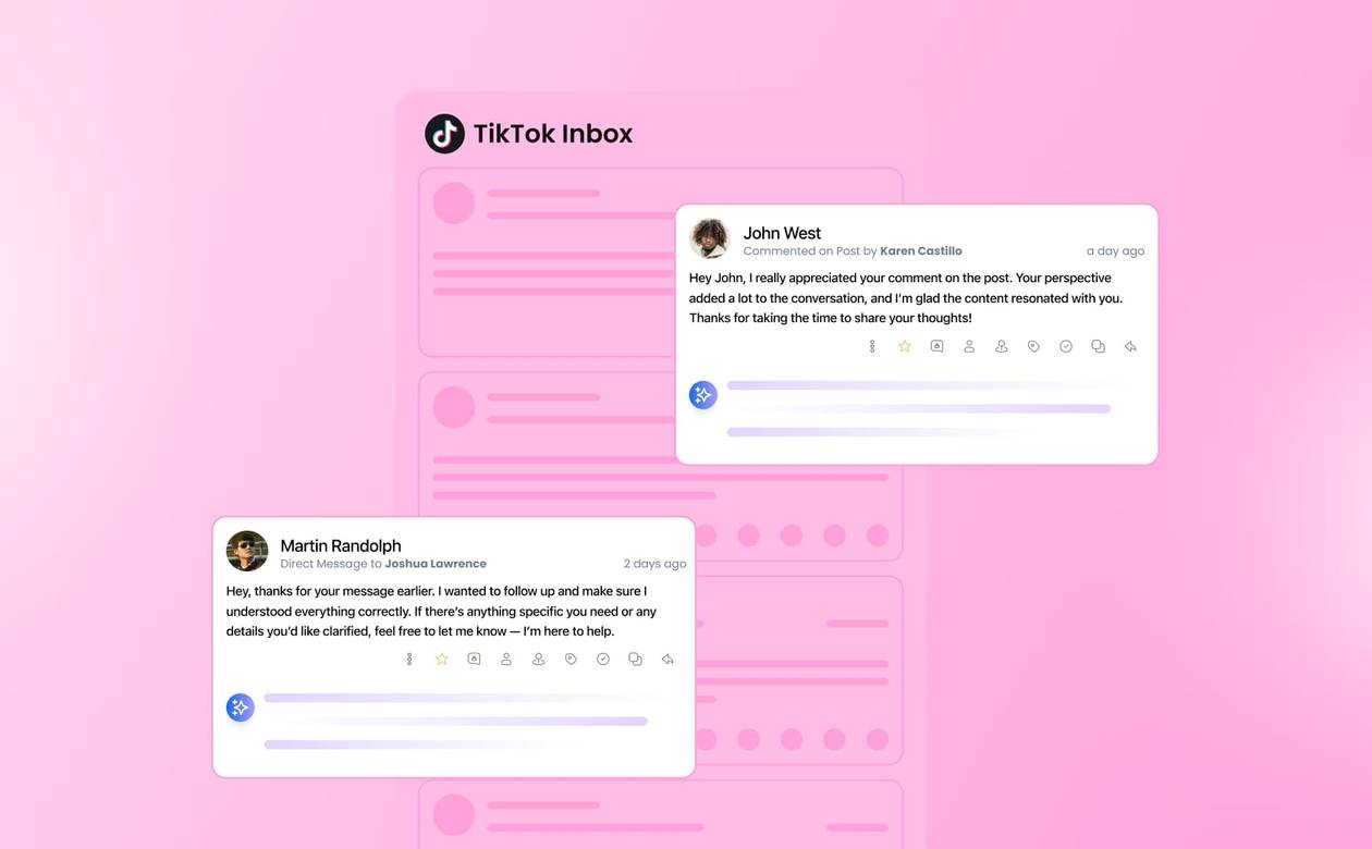 An illustration showcasing automated TikTok DM responses.