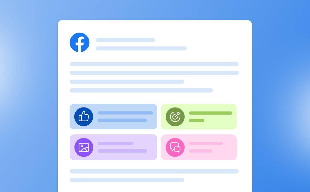 An illustration of a Facebook post.