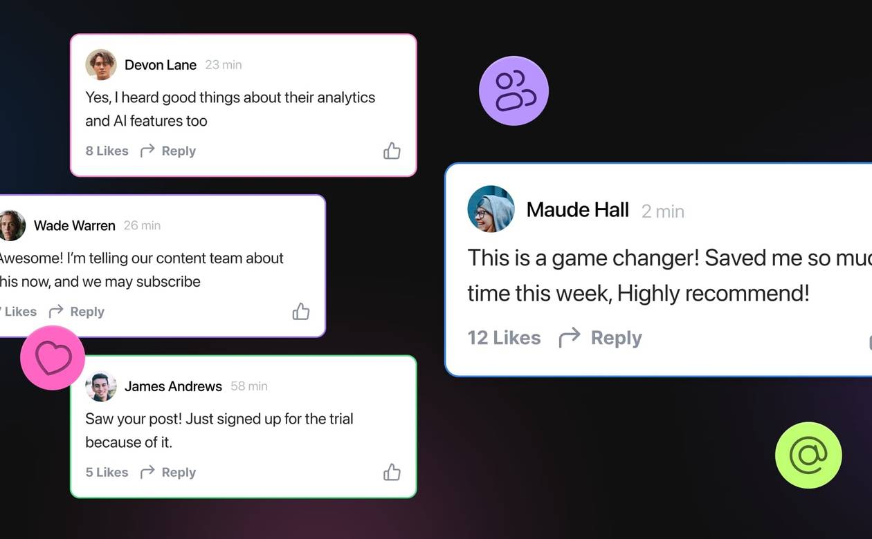 An illustration of online comments about a brand as a form of word of mouth marketing.