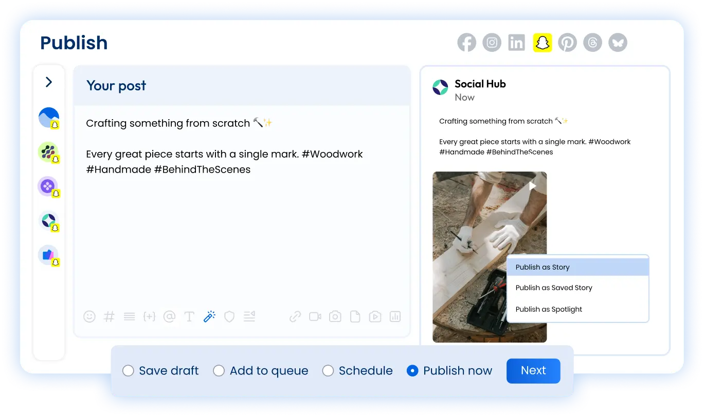 Everything you need for Snapchat management